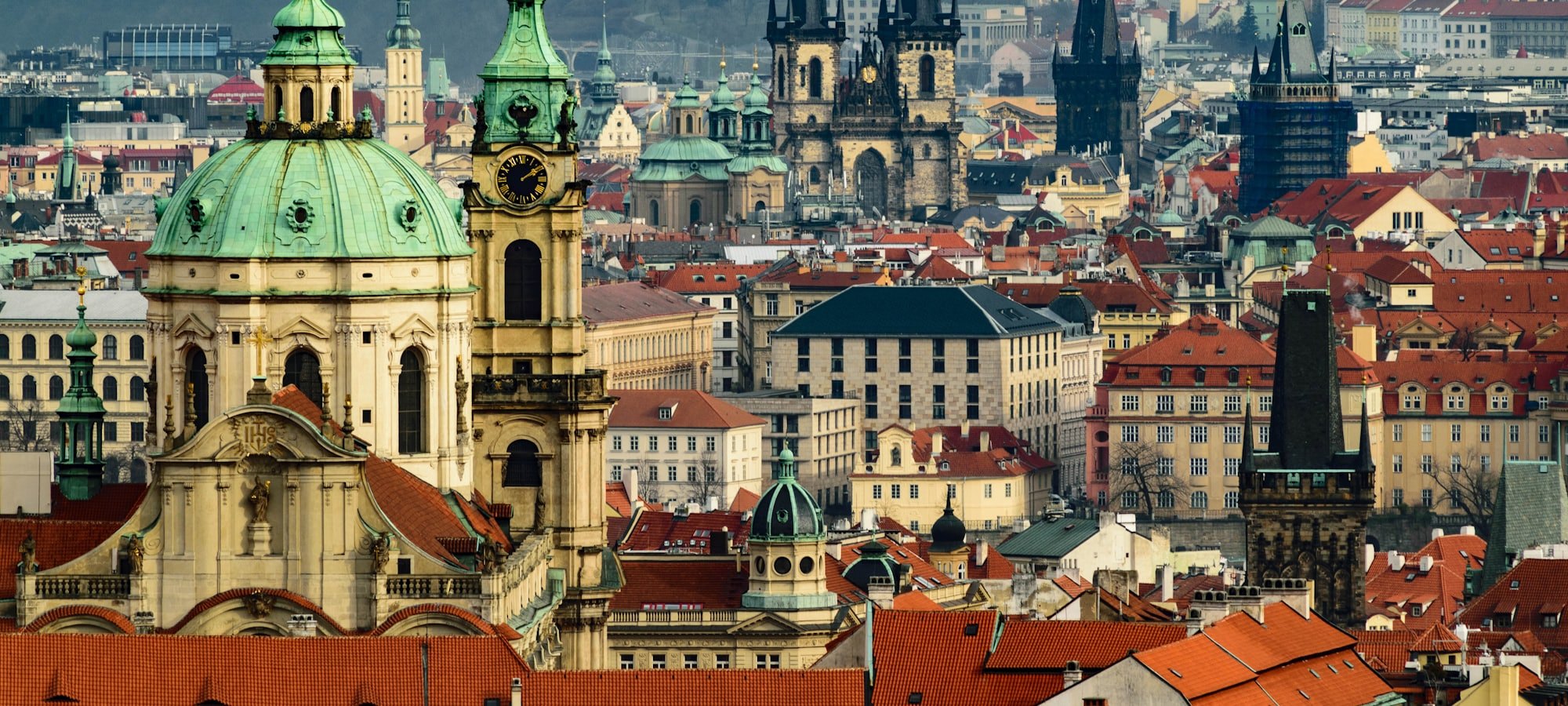 Panorama of the Prague old town