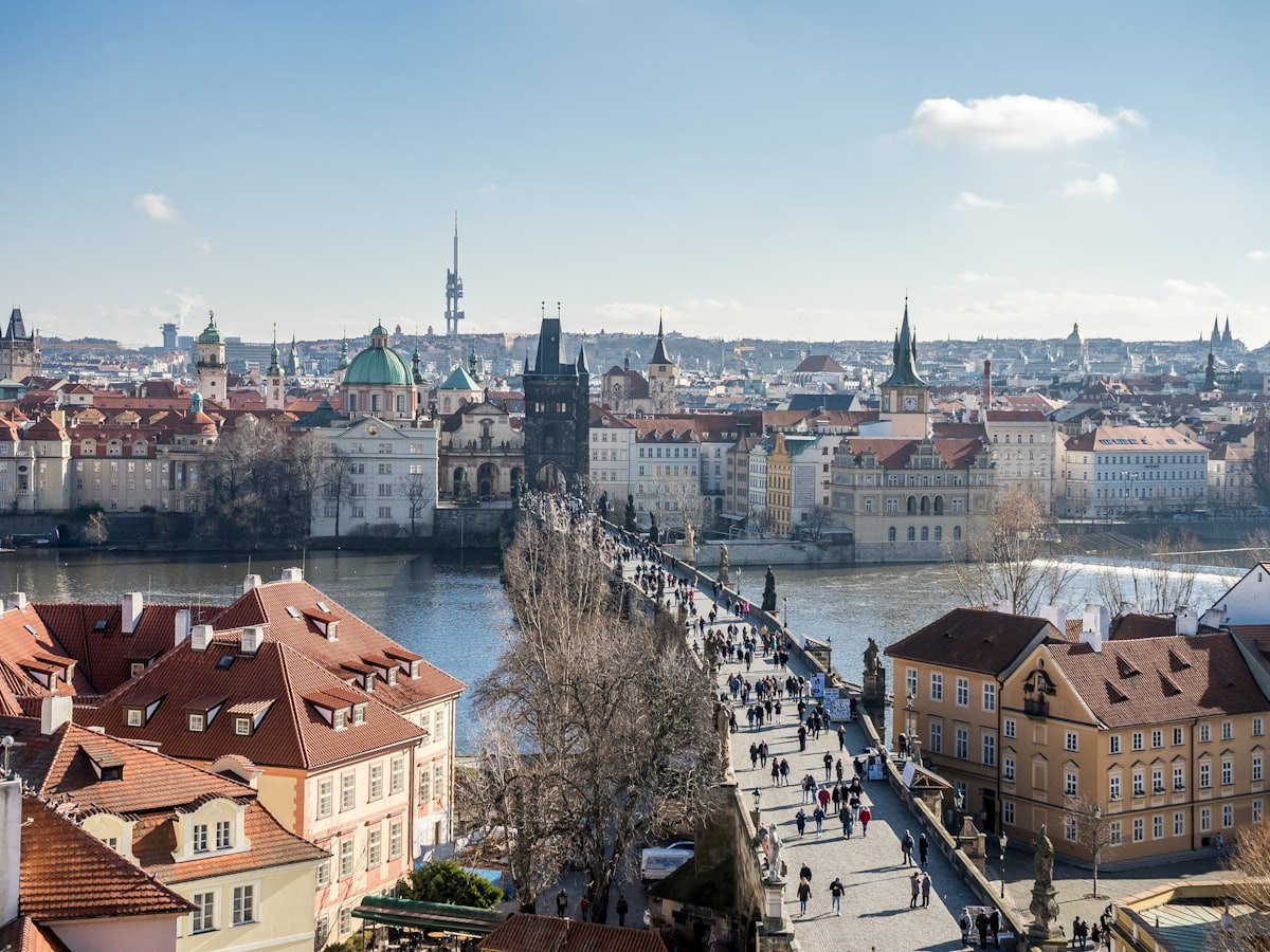 The Vltava running through Prague